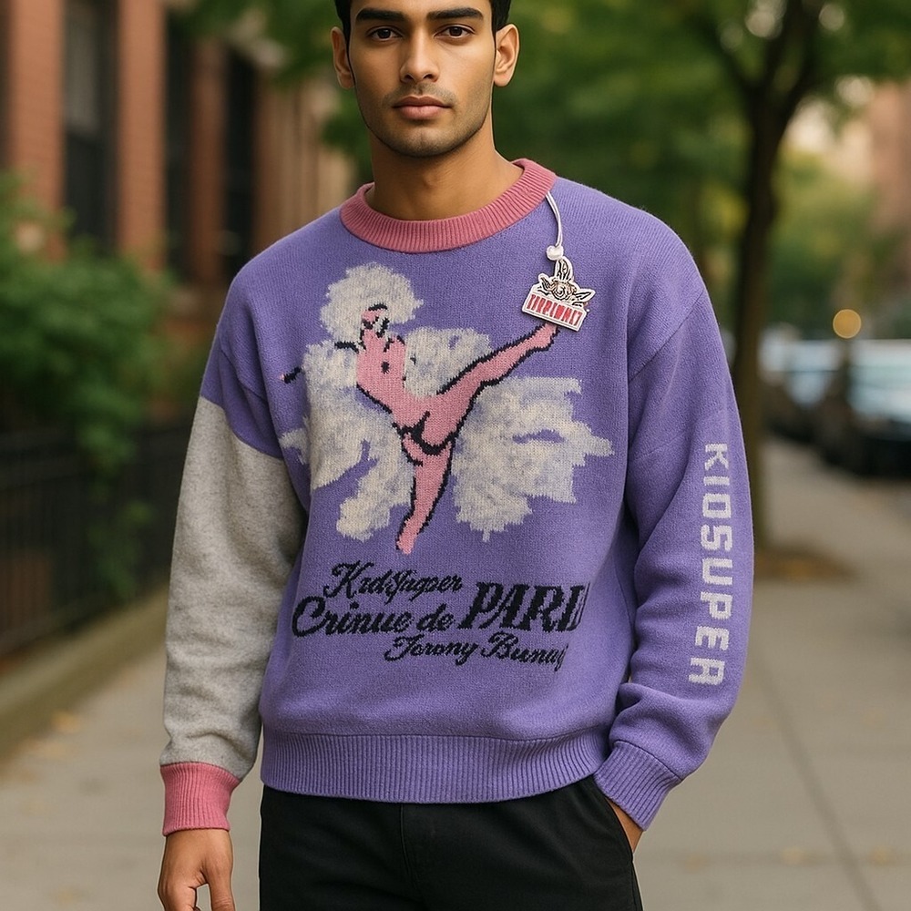 KidSuper Funny Business 2023 Sweater Mens size XL Streetwear NWT - Picture 5 of 16